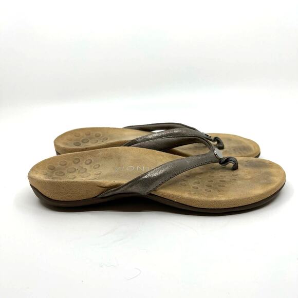 Vionic Metallic Thong Sandal Women's 8 US - Picture 4 of 8